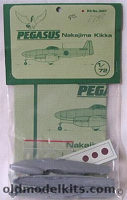 Pegasus 1/72 Nakajima Kikka - Bagged, 2007 plastic model kit
